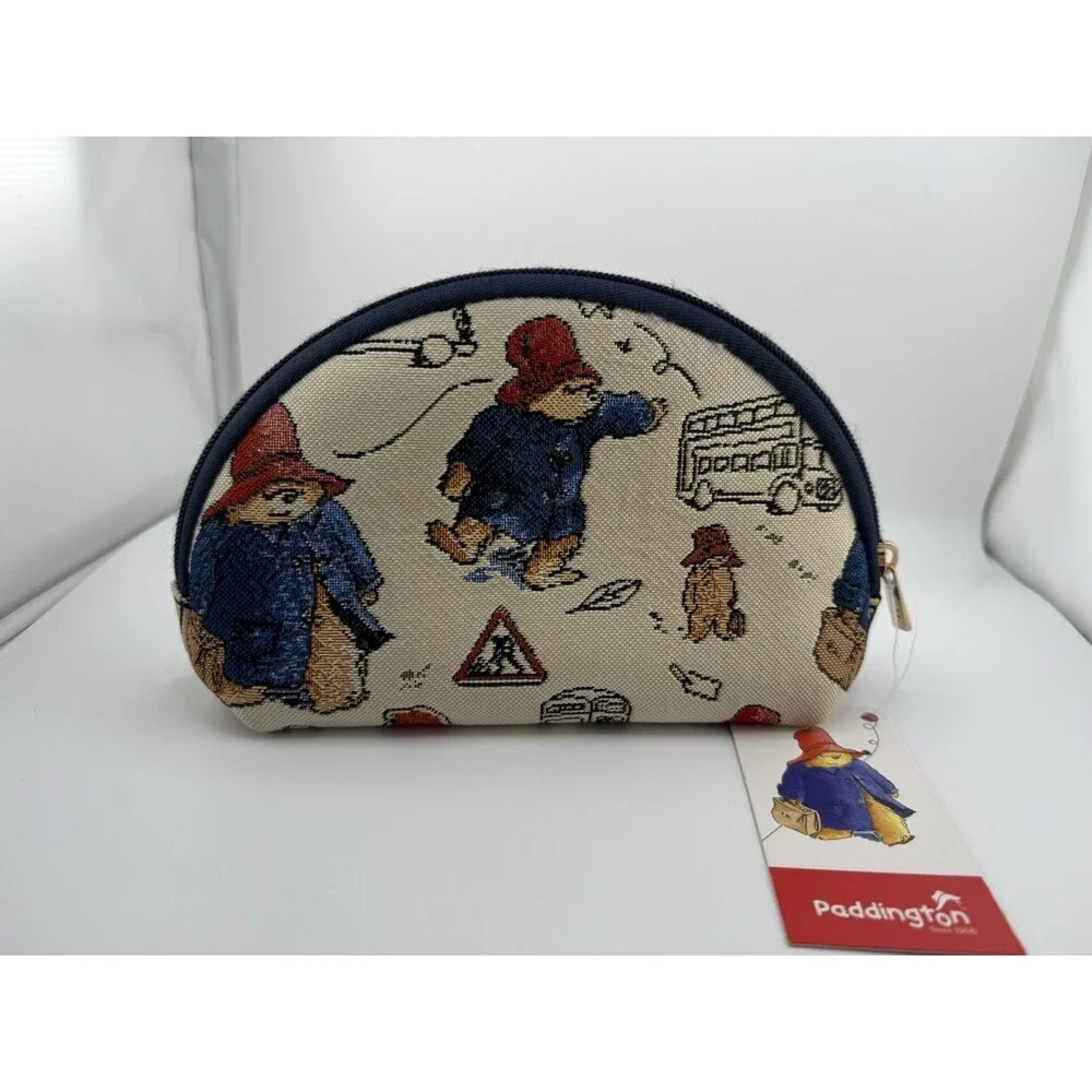 Tapestry Cosmetic Bag Paddington Bear Design Toiletry Make Up Organiser Pouch